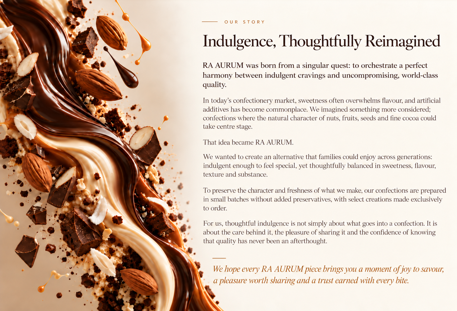 RA AURUM ingredients and confections